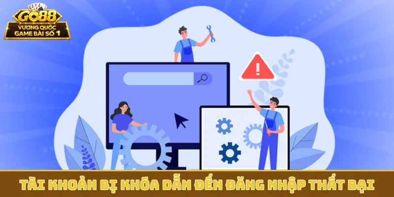 Tài khoản bị khóa dẫn đến đăng nhập thất bại