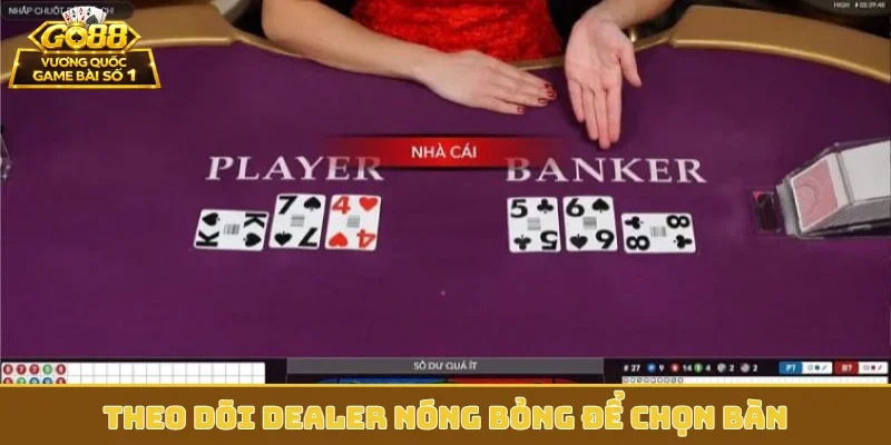 Theo dõi Dealer nóng bỏng để chọn bàn